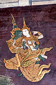 Detail from a mural painting with a 'Ramakien' motif - Thai version of the Indian Ramayana - from the temple complex of the Emerald Buddha, Bangkok (late 18th century) 